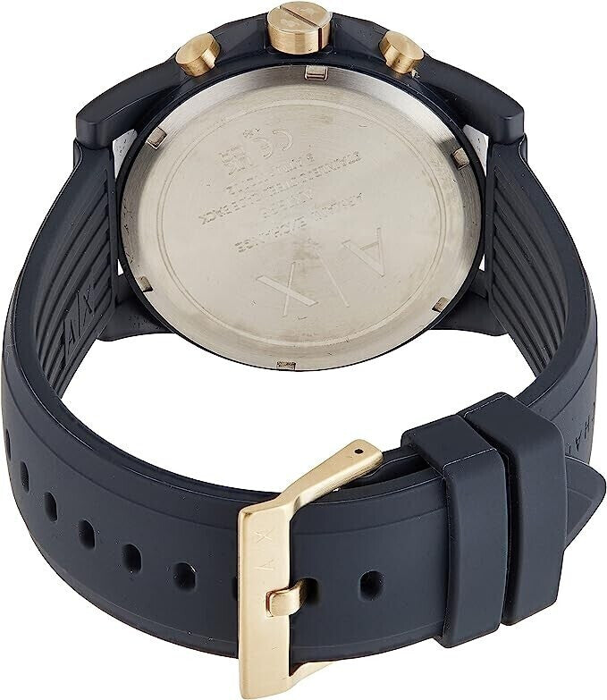 Armani Exchange Outerbanks AX1335 Men's Chronograph Watch – Blue Dial with Blue Silicone Strap